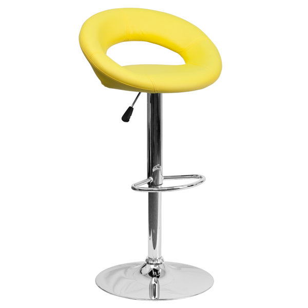 Peralta Adjustable Height Swivel Bar Stool by Wade Logan