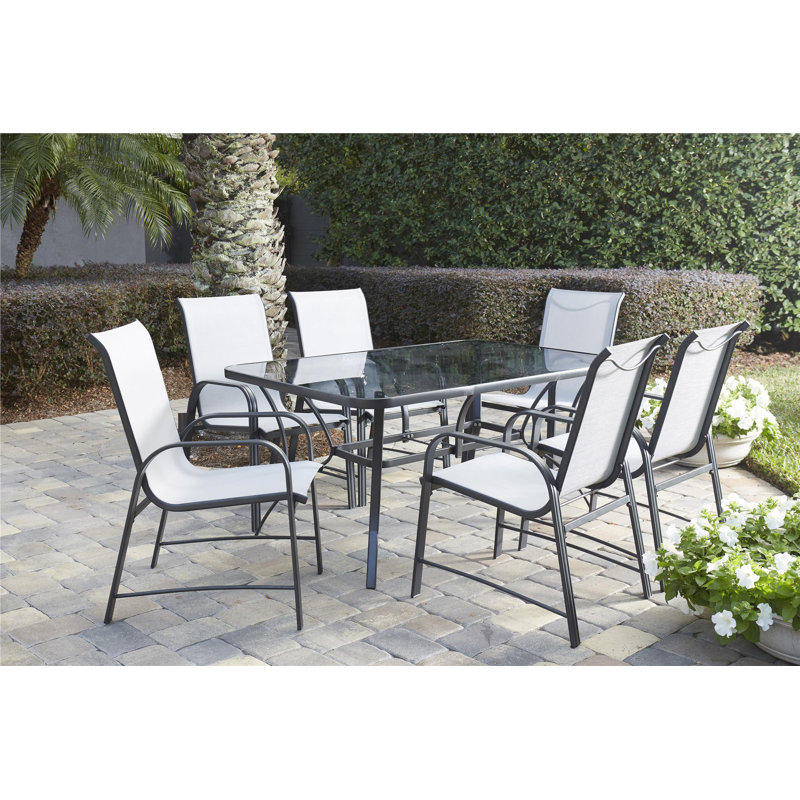 Ebern Designs Osprey 7 Piece Dining Set Reviews Wayfair Osprey 7 Piece Dining Set