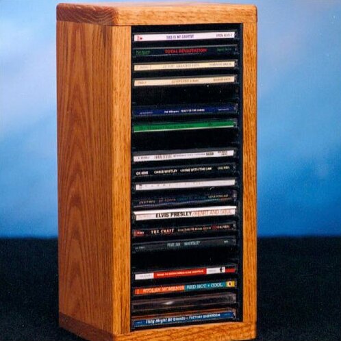 100 Series 20 CD Dowel Multimedia Tabletop Storage Rack by Wood Shed