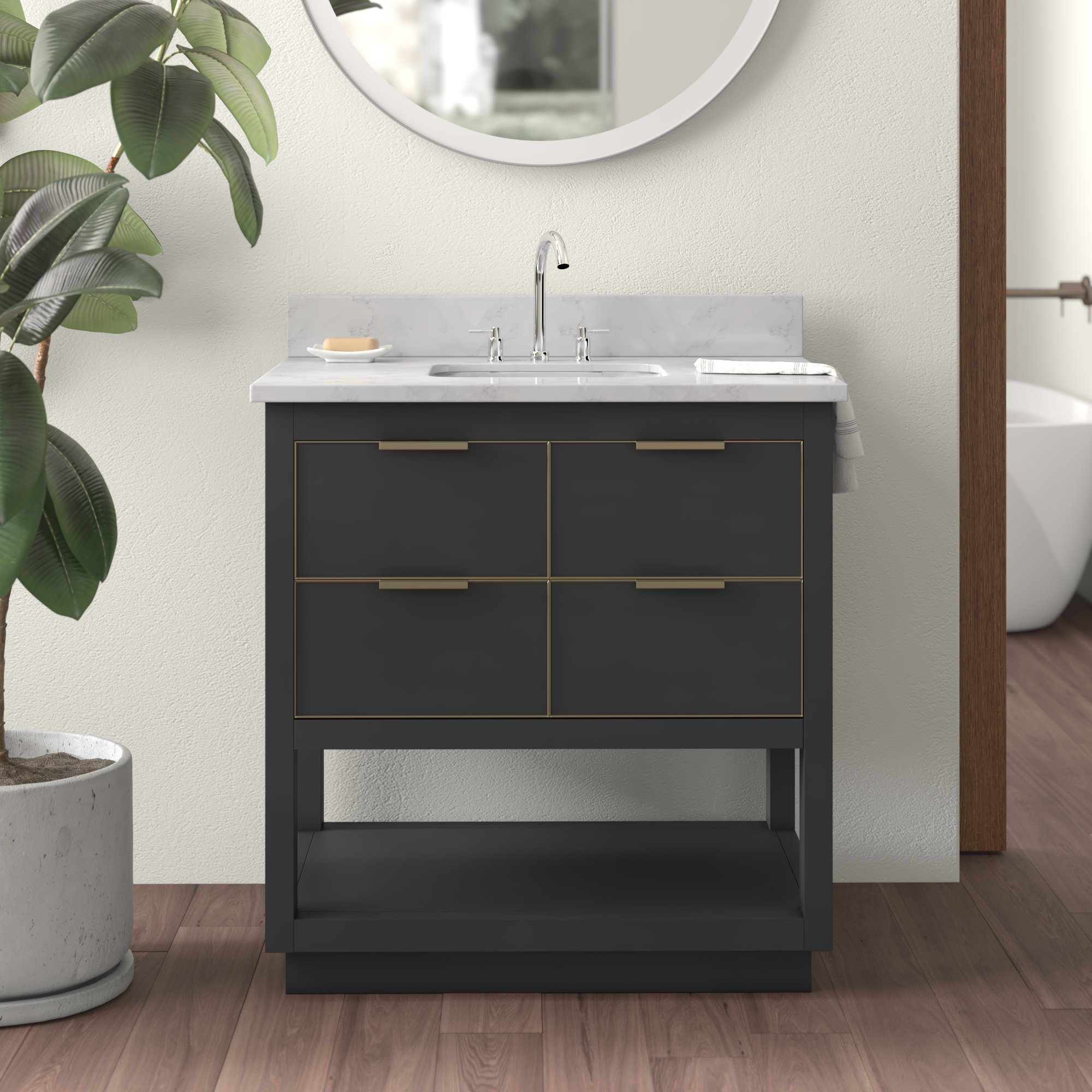 Edmund 31 Single Bathroom Vanity Set Reviews Allmodern Edmund 31 Single Bathroom Vanity Set