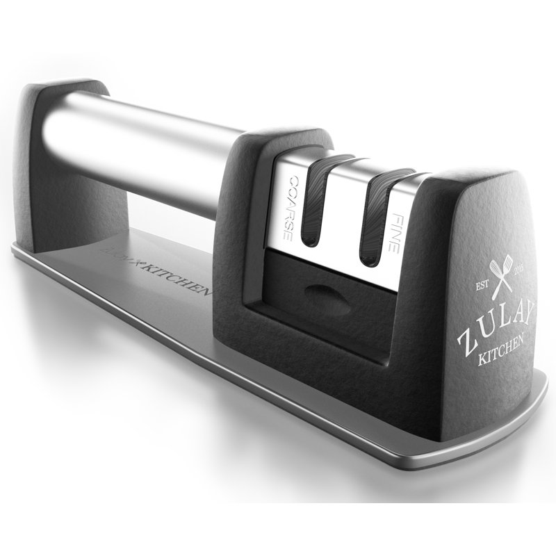 Zulay Kitchen Straight And Serrated Manual Knife Sharpener Reviews Wayfair