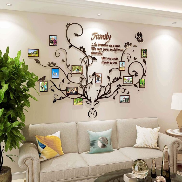 Removable Family Photo Frame Tree Wall Sticker 3D DIY  Home Wall Decals Deco 