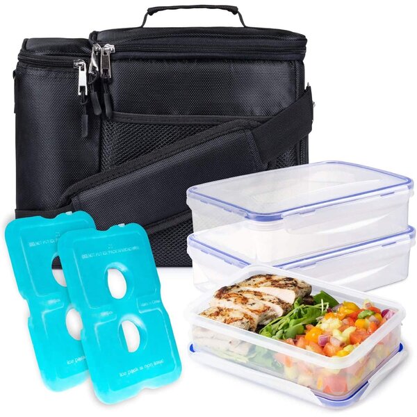 Canvas Storage Portable Bag For Travel Picnic Food Versatile Nice Lunch Box-US