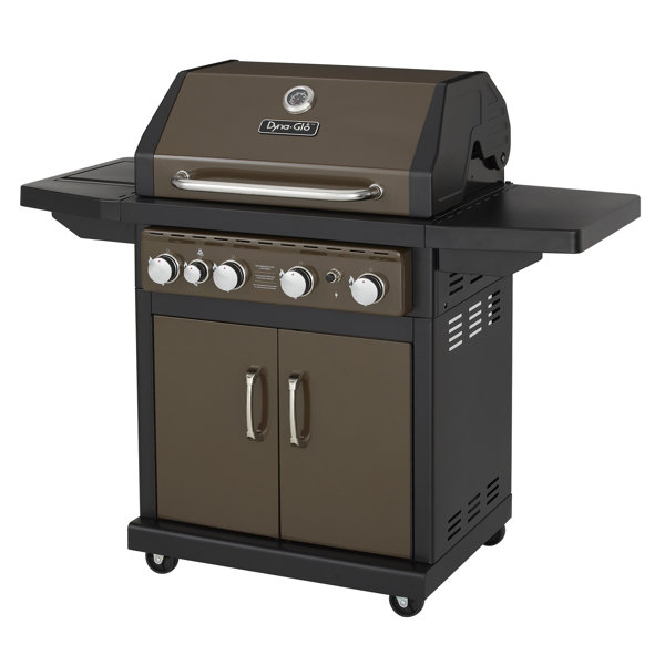 4-Burner Propane Gas Grill with Side Burner by Dyna-Glo