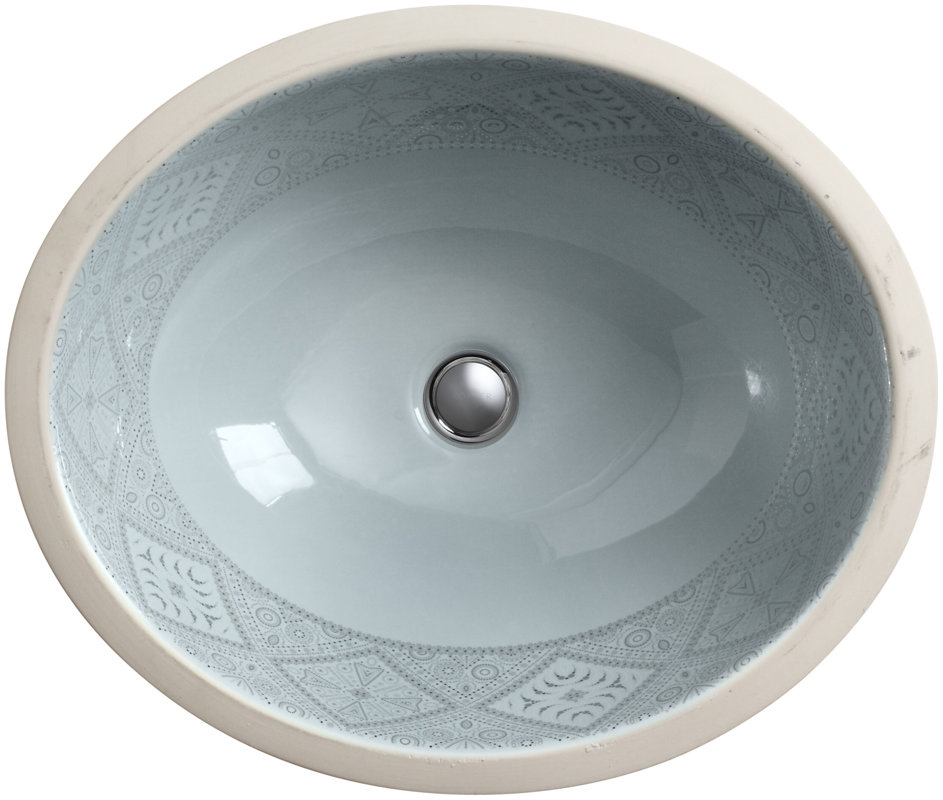 K14218SR1K7 Kohler Caravan Ceramic Oval Undermount Bathroom Sink
