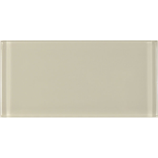Metro 3 x 6 Glass Field Tile in Crème by Abolos