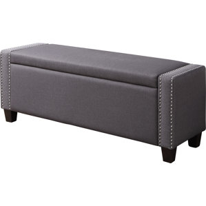 Quinones Bluebell Upholstered Storage Bench by Alcott Hill