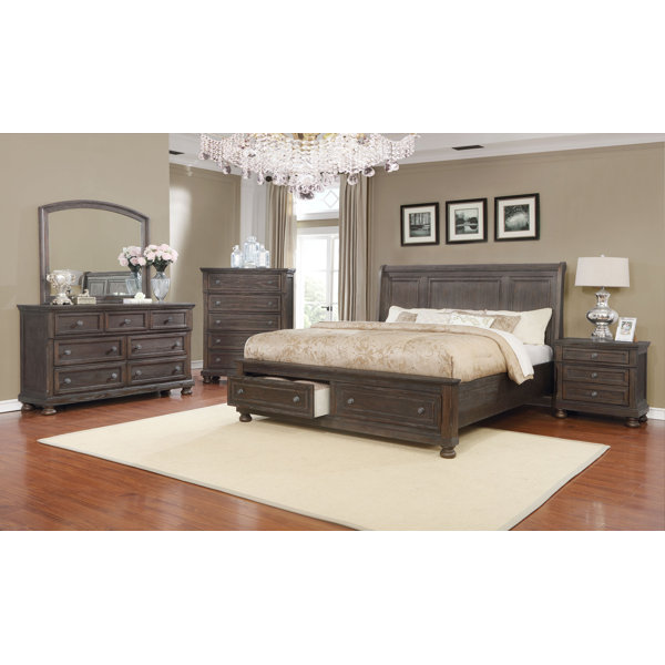 Mapes Queen Sleigh 4 Piece Bedroom Set By Gracie Oaks Great price