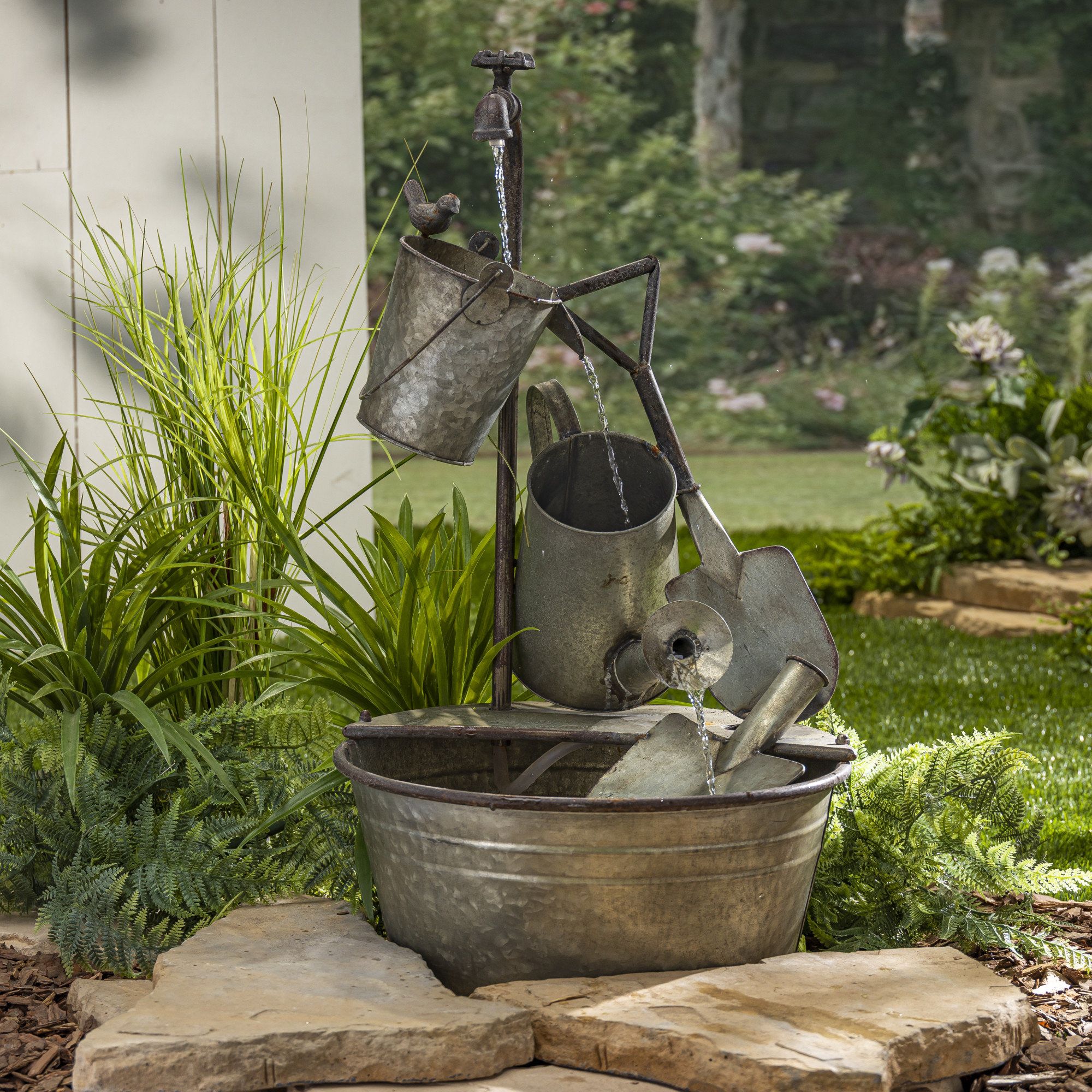 Gein Metal Electric Water Fountain Wayfair