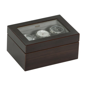 Granby Glass Top Wooden Watch Box by Mele & Co.