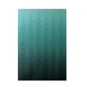 Chevron Aqua Indoor/Outdoor Area Rug