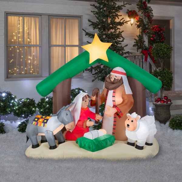 The Holiday Aisle Nativity Scene Christmas Inflatable | Wayfair