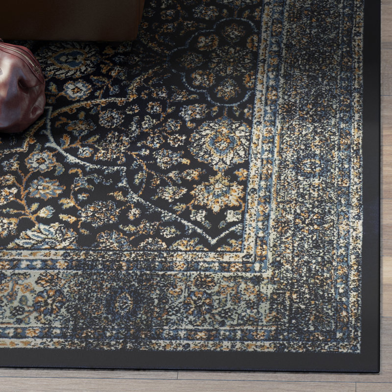 Darby Home Co Persian Garden Vintage Navy/Light Blue Area Rug & Reviews