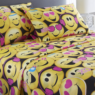Emoji Twin Bedding Wayfair Colstrip Emoji Sheet Set