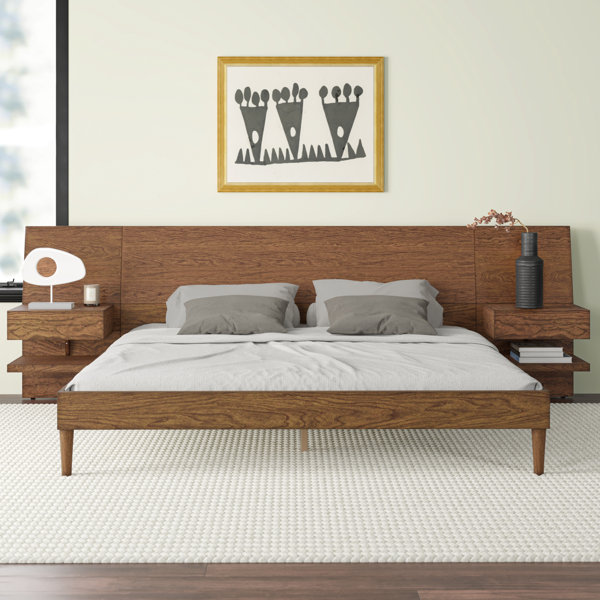 Modern Contemporary Platform Bed With Night Stands Allmodern Platform Bed With Night Stands