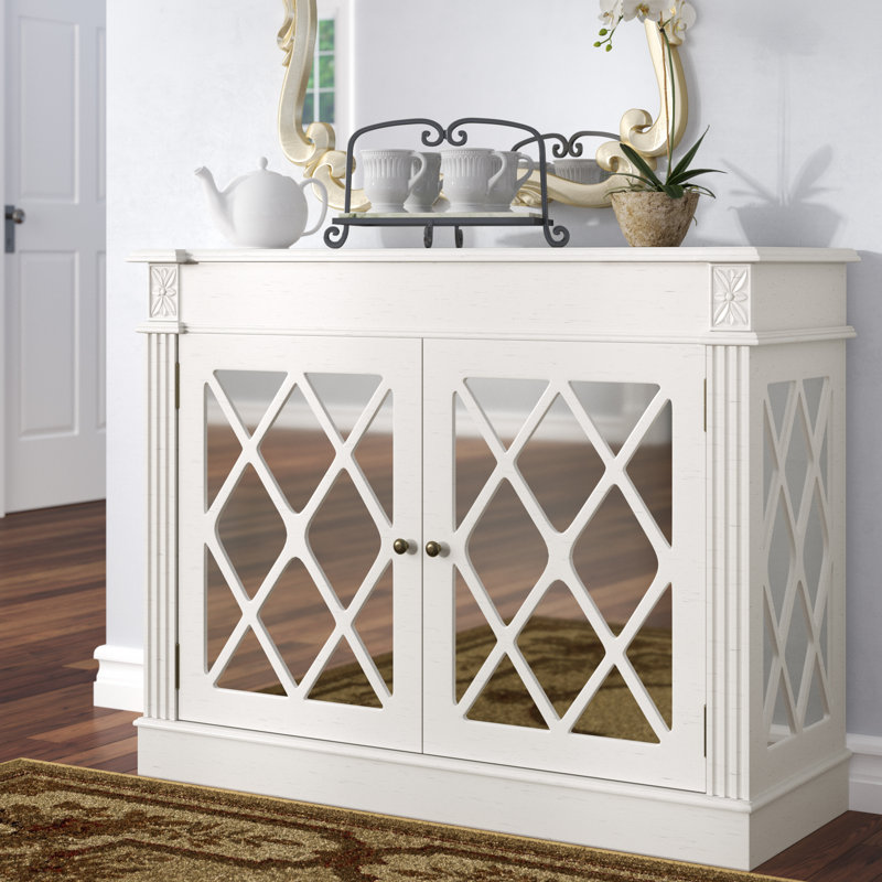 Darby Home Co Cheetham Mirrored 2 Door Accent Cabinet ...