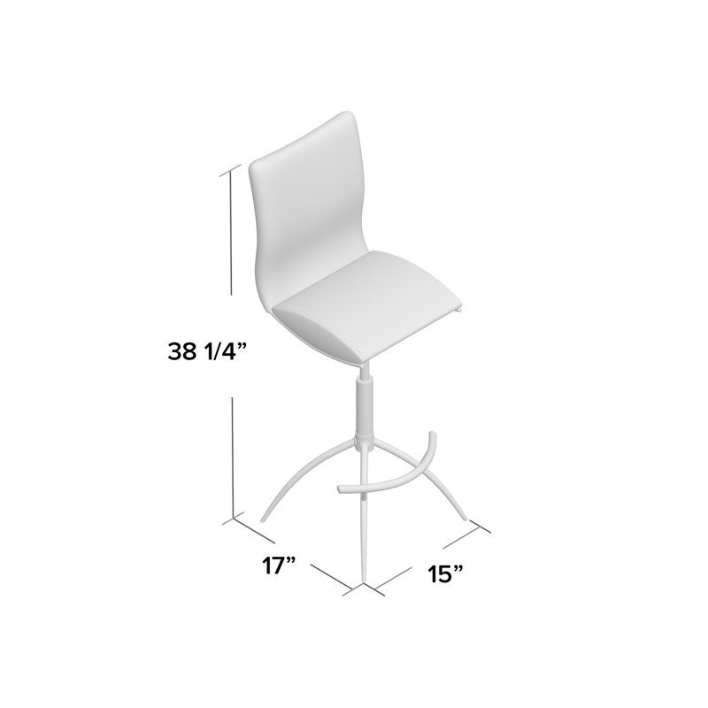 guttenberg adjustable height swivel bar stool