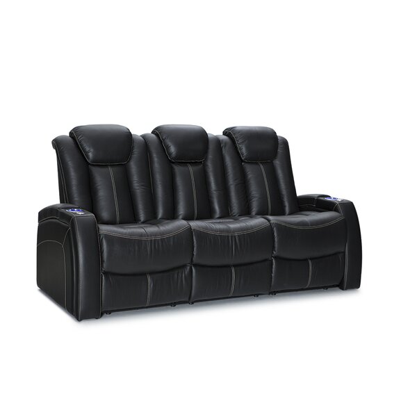 Leather Home Theater Row Seating (Row Of 3) By Latitude Run