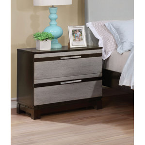 Dowd Contemporary 2 Drawer Nightstand by Brayden Studio