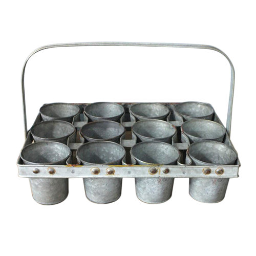 Lavender 12 Piece Metal Plant Pot Set Brambly Cottage