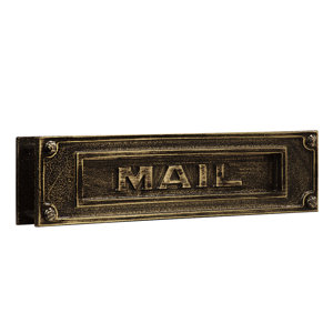13.5 in x 3.5 in Brass Mail Slot