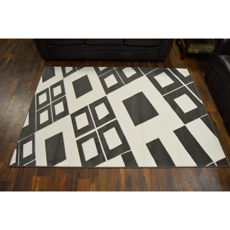 Ivy Bronx Pandora Modern Contemporary Abstract 5x8 5x7 Area Rug 6052c Grey Grey White Wayfair Ca