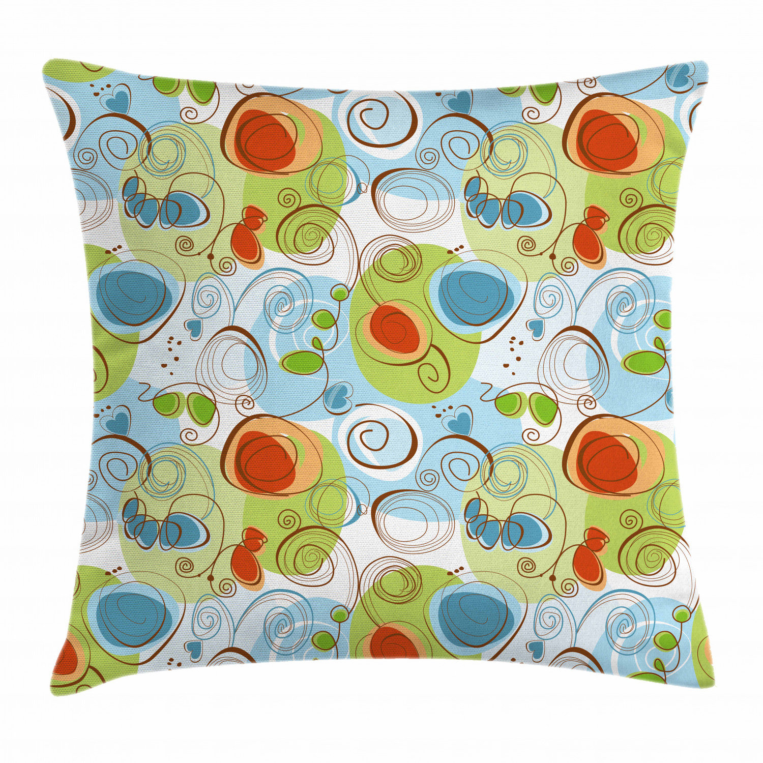 East Urban Home Funky Swirls Indoor Outdoor 26 Throw Pillow