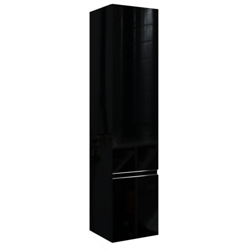 Trevino 35 x 150cm Wall Mounted Cabinet Ebern Designs Finish: Black