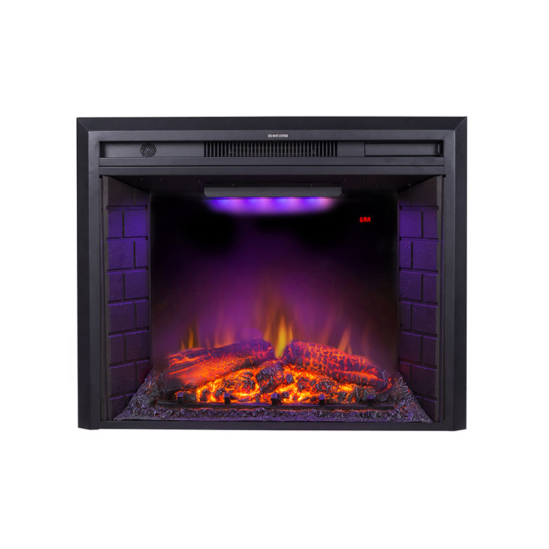 Ebern Designs Koio Recessed Wall Mounted Electric Fireplace Insert