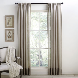 Alexi Linen Banded Curtain