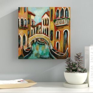 36 x 54 ArtWall 3 Piece George Zucconis Venice Canal Floater Framed Canvas Set