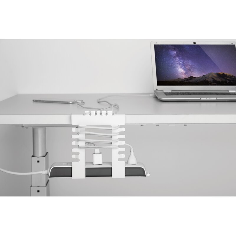 Uplite Table Mounted Desk Cable Organizer With Powerstrip Holder