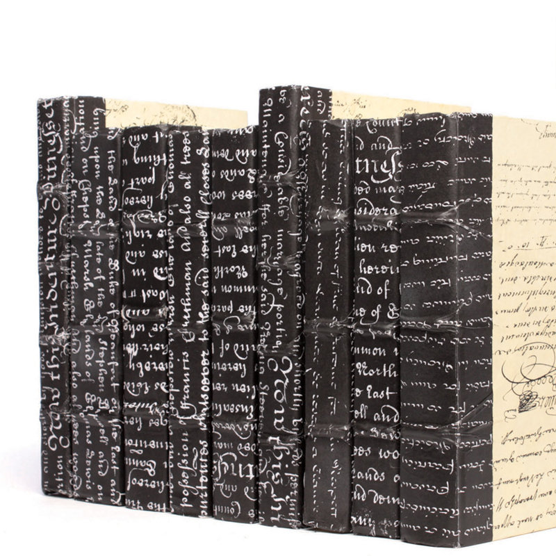 Ophelia Co 8 Piece Script Paper Decorative Book Set Wayfair