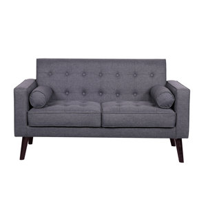 Zipcode Design Morre Solid Linen Tufted Loveseat Zipcode Design Morre Solid Linen Tufted Loveseat