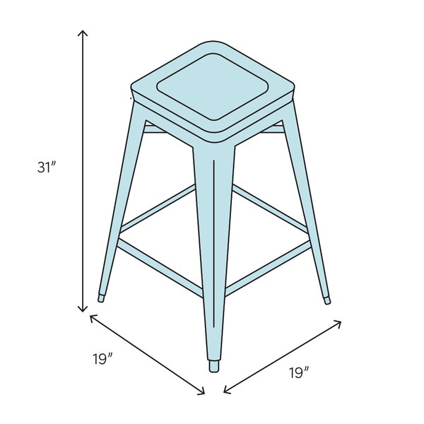 Everly Quinn Malin Bar & Counter Stool & Reviews | Wayfair