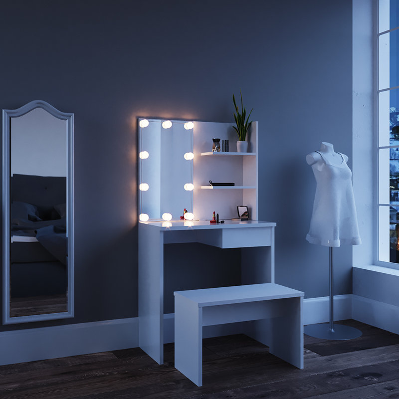 ModernMoments Schminktisch-Set Stuttgart mit Spiegel & Bewertungen