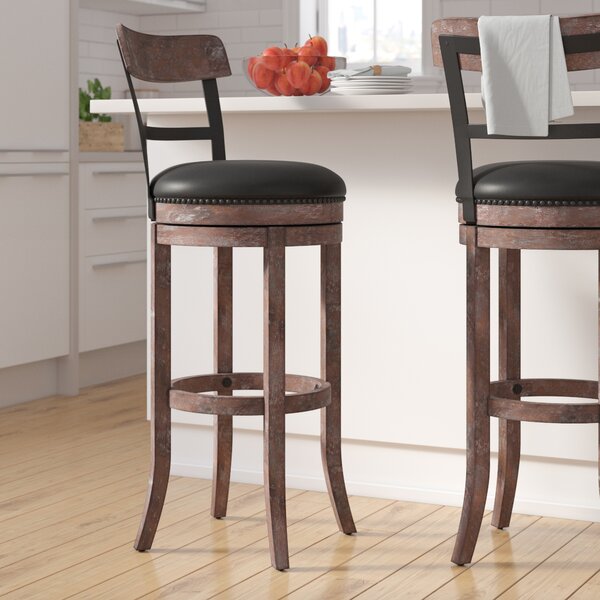 Carondelet 34 Swivel Tall Bar Stool by Darby Home Co