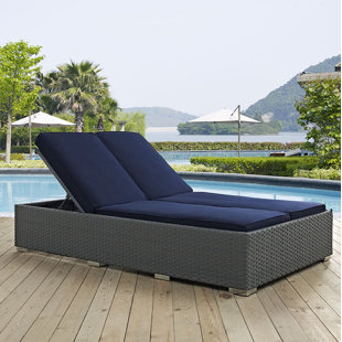 Double Patio Chaise Lounge Chairs You Ll Love Wayfair Save