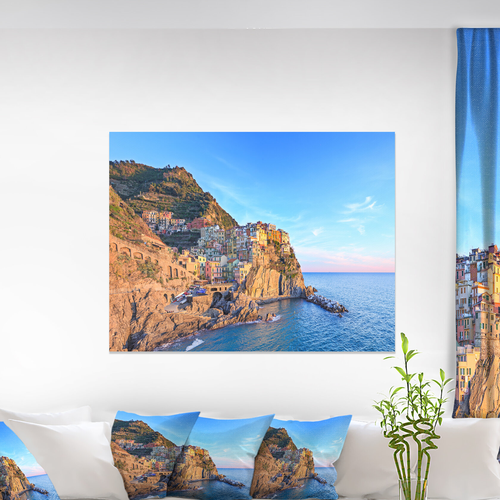 East Urban Home Seashore Manarola Village Cinque Terre Italy Print Wayfair