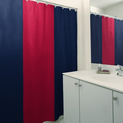 Single Shower Curtain ArtVerse Color: Navy/Red, Liner Included: No