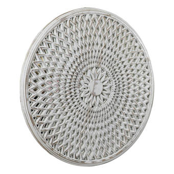 Bungalow Rose Wooden Round Mirror Wall Decor Wayfair