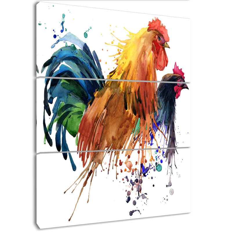 Fun Gift Home Art Wall Decor Goats And Chickens Oil Painting