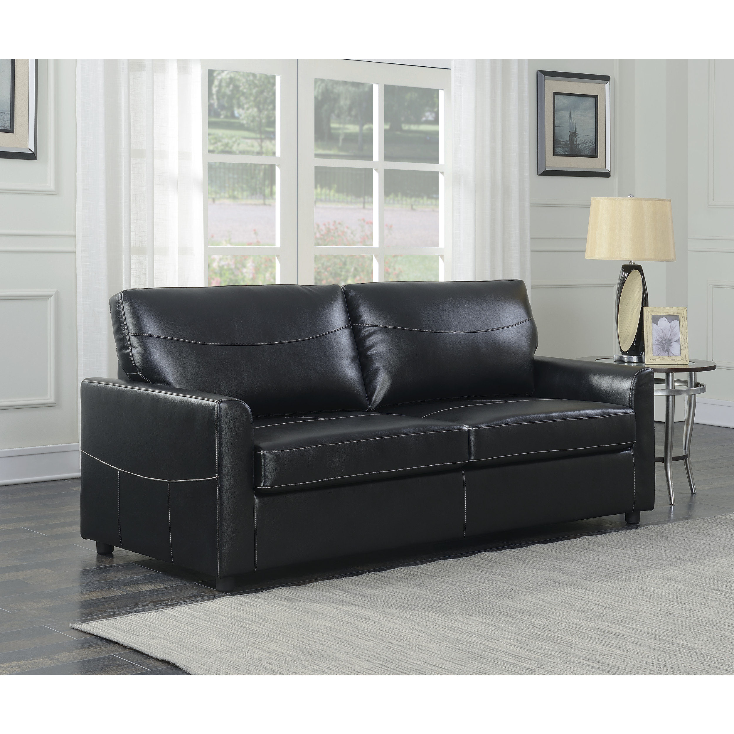 Laude Run Geib 78 7 Square Arm Sofa Bed Reviews Wayfair Geib 78 7 Square Arm Sofa Bed