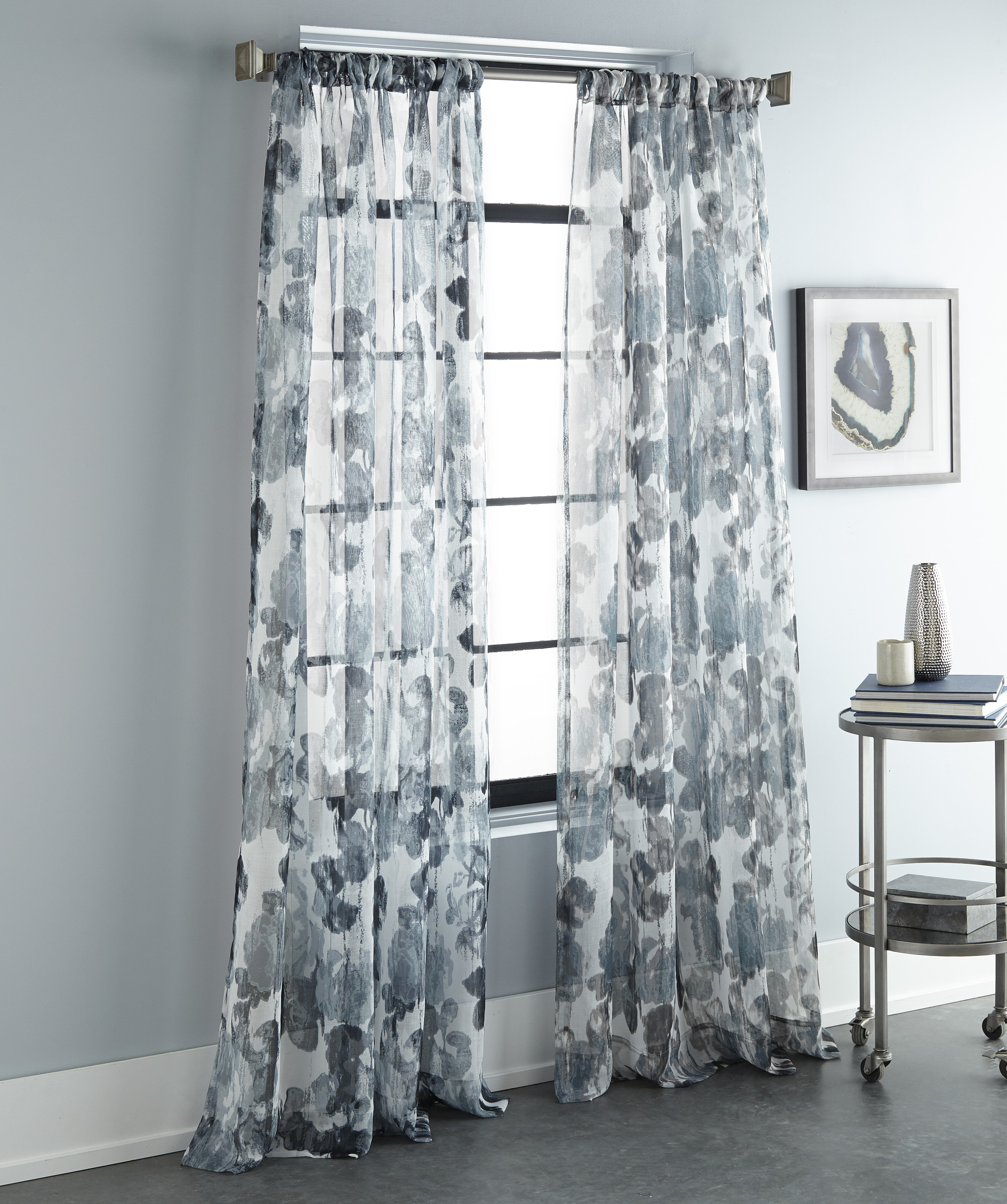 Darby Home Co West Boylston Abstract Sheer Curtain Panels