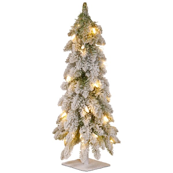 24 White Artificial Christmas Tree with 50 Clear Lights by The Holiday Aisle