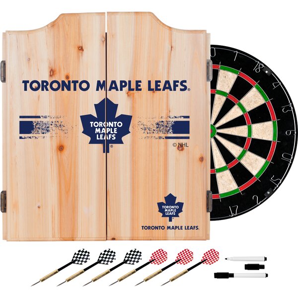NHL Dartboard and Cabinet Set by Trademark Global