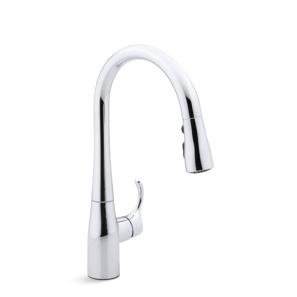 Simplice Single-Hole Kitchen Sink Faucet with 15-3/8 Pull-Down Spout, Docknetik Magnetic Docking System, ProMotion™, MasterClean™ by Kohler