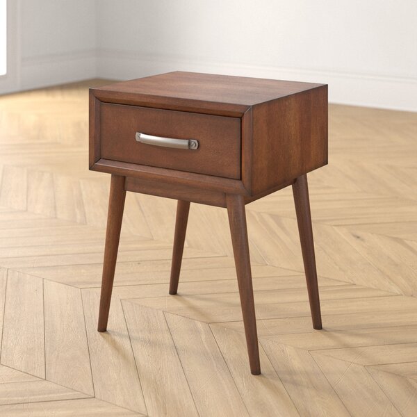 Morris Mid-Century Modern End Table With Storage By Foundstone