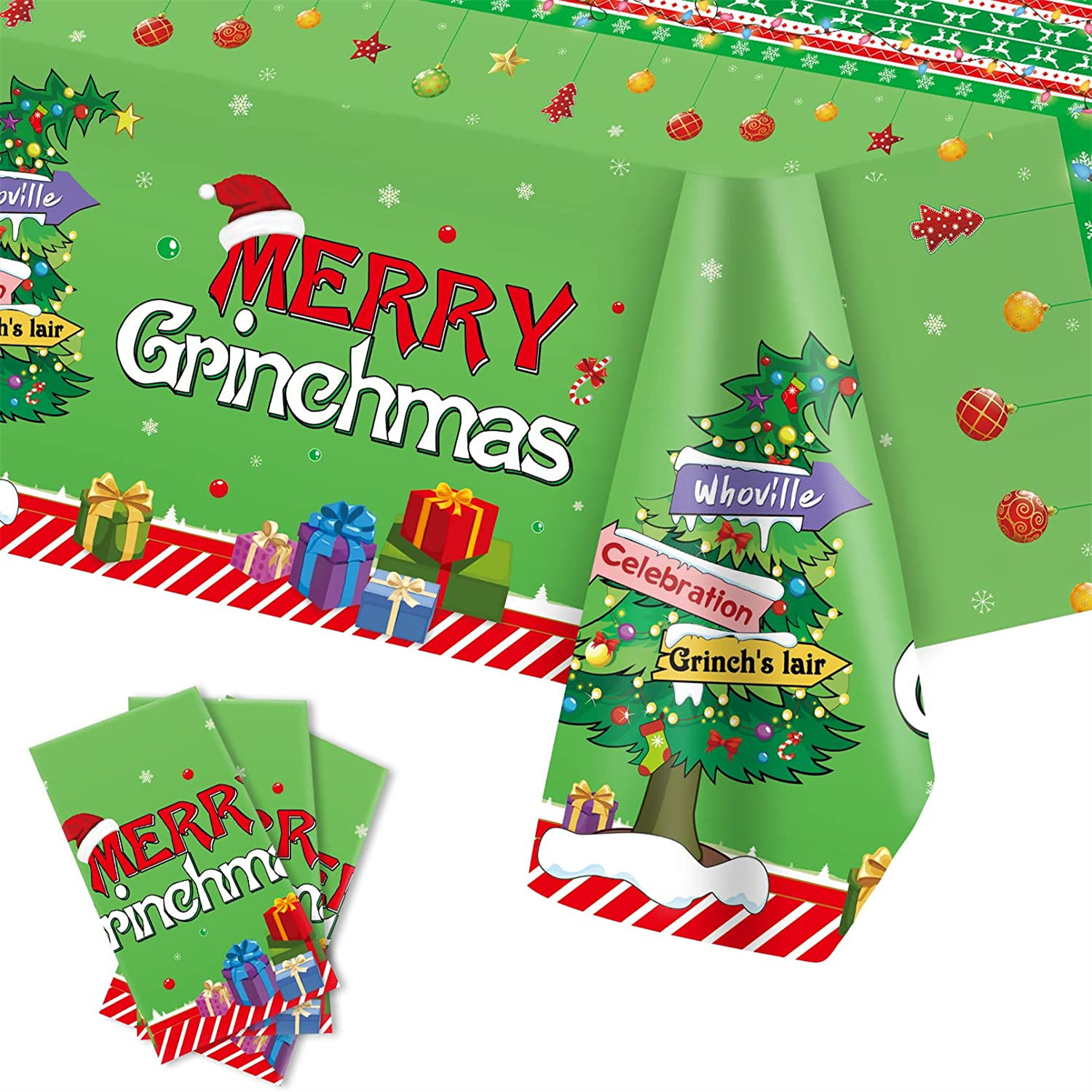 The Holiday Aisle® Christmas Decorations, 3 Pack Plastic Merry