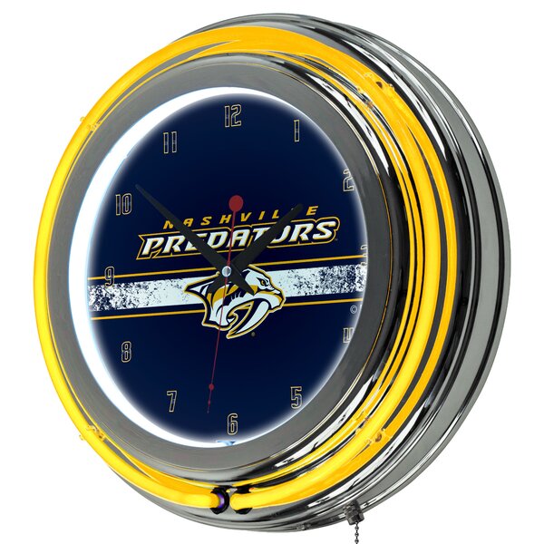 NHL Neon 14.5 Wall Clock by Trademark Global